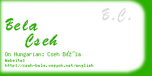 bela cseh business card